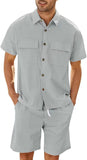 Men's Fashion, Trendy Shorts and Half Sleeve Shirt, Sports and Leisure Suit