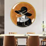 4K Curved High Transparent Glass, Creative Decorative Wall Clock