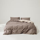Simple Style, Solid Color, Two Colors, Cotton Bed Quilt Set