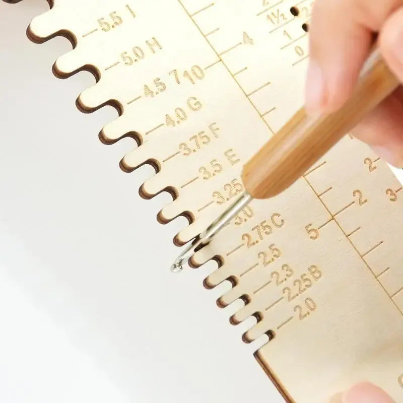 Weavers Ruler Socks Ruler Needle Measuring Device, Wooden Weaving Tool – Sociable ...