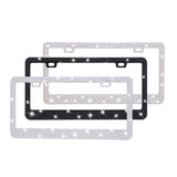 Stick-on Crystals Number Plate Frame, US Standard Acrylic Diamond License Plate Frame