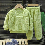 Children's Warm Flannel Pajama Set