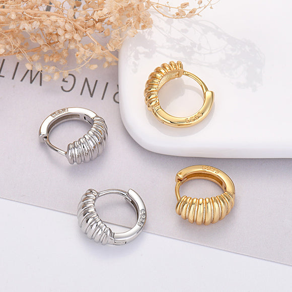 European and American INS Style, Simple Thread Croissant Earrings