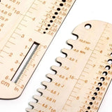 Socks Ruler Needle Measuring Device, Wooden Weaving Tool