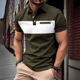 Men's Short Sleeve Polo Shirt, Casual Male T-shirt