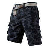 Summer Pure Cotton Washed, Men's Overalls Camouflage Shorts