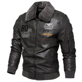 Men's Casual Fashion Leather Slim Fit Leather Jacket Coat