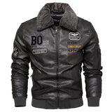 Men's Casual Fashion Leather Slim Fit Leather Jacket Coat