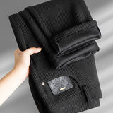 Autumn and Winter Jacquard Casual Pants for Men