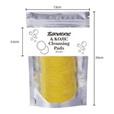 Turmeric Exfoliating Excess Oil Cleansing Pads, Compressed Facial Sponges, Skin Care Tools for Face Clogged Pores