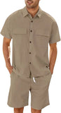 Men's Fashion, Trendy Shorts and Half Sleeve Shirt, Sports and Leisure Suit