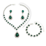 Fashion Jewelry Bridal Jewelry Suit Necklace, Ear Stud, Bracelet, Three-piece Set