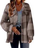Women’s Fashion, Button-up Plush Jacket or Coat