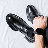 Casual Brogue Platform Leather Shoes for Men