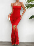 Spring Summer Slim-fit, Lace Sling Dress