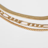 Punk Geometric Snake Bones Chain. Multi-layer Necklace