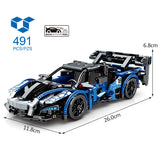 Racing Car Assembling Small Particles Plastic Building Blocks Children's Toys