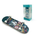 DIY Toy Skates, Park Tech, Deck Stunt Part with Metal Bracket and Bearing Wheel, Professional Finger Skateboards