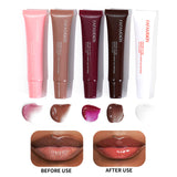 Glossy Lip Glaze, Waterproof Long Lasting Lip Gloss, Glossy Mirror Tea Red Liquid Lipstick, Doodle Lip Korean Makeup