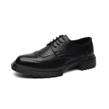 Casual Brogue Platform Leather Shoes for Men
