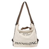 Women's Canvas Shoulder, Large-capacity Crossbody Bag