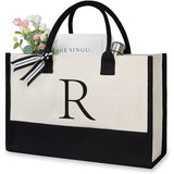 Alphabetical Letter, Canvas Tote Bag for Women