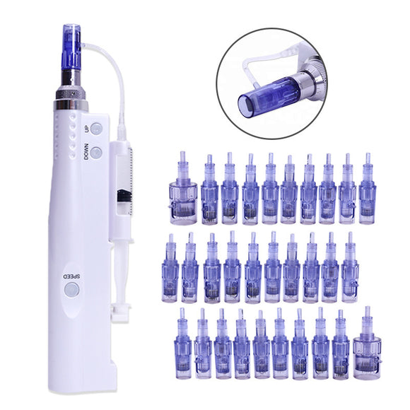 Electric Water Outlet Nano Needle, Microcrystalline Cartridges for Automatic Meso Derma Pen (Pack of 2)