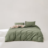 Simple Style, Solid Color, Two Colors, Cotton Bed Quilt Set