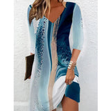 V-neck Mid-length Dress for Women