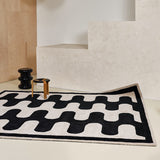 Living Room Coffee Table Checkerboard Carpet, Modern Light Luxury Household Cashmere-like Floor Mat