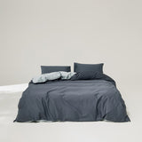 Simple Style, Solid Color, Two Colors, Cotton Bed Quilt Set