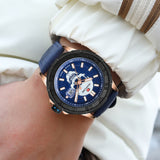 Waterproof Luminous Leather Calendar Multifunctional Quartz Sports Watch