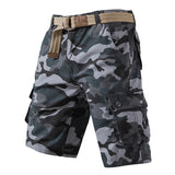 Summer Pure Cotton Washed, Men's Overalls Camouflage Shorts