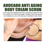Avocado Facial Scrub, Exfoliating Dead Skin, Gentle Cleansing, Body Nourishing and Firming, Soft Whitening, Skin Frost Cream