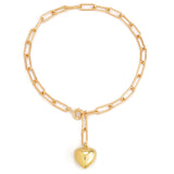 Love Pendant Necklace, Fashion Simple Metal Buckle, Short Clavicle Chain