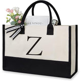 Alphabetical Letter, Canvas Tote Bag for Women