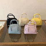 Women's Fashion, Simple Lychee Pattern, Portable Shoulder Messenger Bag