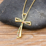 Cross Simple Fashion, Gold-plated Necklace