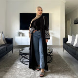 Fringe Cardigan Robe – Modest Muslim Women’s Outerwear