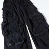 High Street Multi-pocket, Heavy Industry Washed, Old-fashioned Cargo Jeans