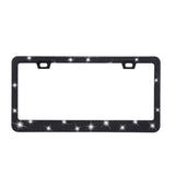 Stick-on Crystals Number Plate Frame, US Standard Acrylic Diamond License Plate Frame