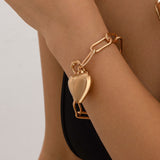 Love Pendant Necklace, Fashion Simple Metal Buckle, Short Clavicle Chain