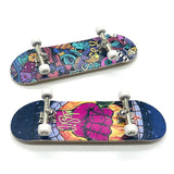 DIY Toy Skates, Park Tech, Deck Stunt Part with Metal Bracket and Bearing Wheel, Professional Finger Skateboards