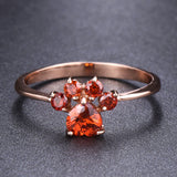 Cute Cat-claw-shaped Ring, Fashion Personality Rhinestone Women's Jewelry