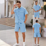 Men's Fashion, Trendy Shorts and Half Sleeve Shirt, Sports and Leisure Suit