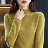 Merino Half-collar Wool Sweater for Women