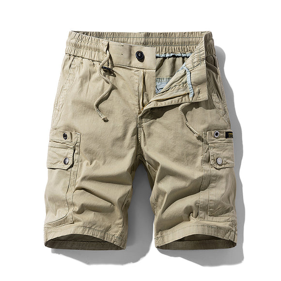 Summer Thin Men's Overalls, Cotton Multi-pocket Trousers, Teen-trend Wear-resistant Straight-leg Casual Pants