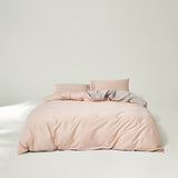Simple Style, Solid Color, Two Colors, Cotton Bed Quilt Set