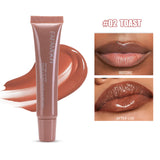 Glossy Lip Glaze, Waterproof Long Lasting Lip Gloss, Glossy Mirror Tea Red Liquid Lipstick, Doodle Lip Korean Makeup