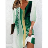 V-neck Mid-length Dress for Women